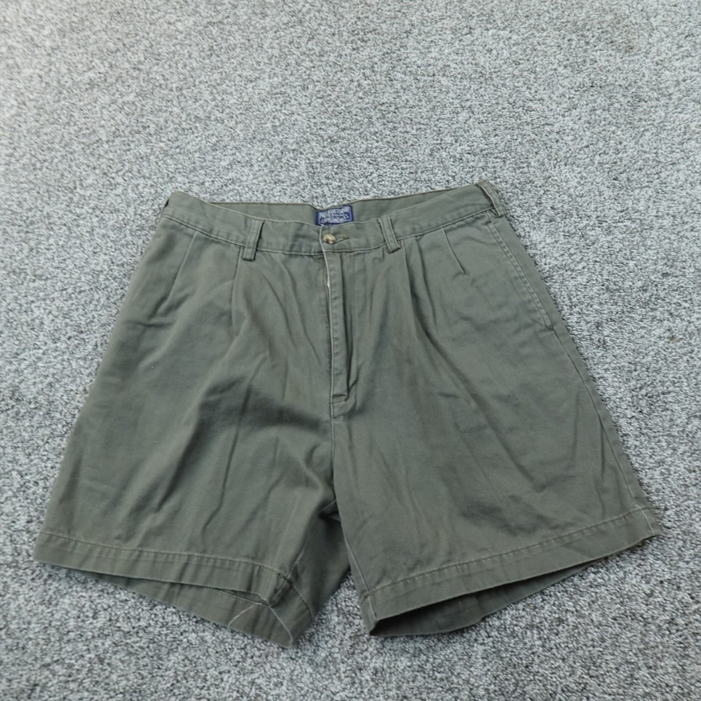 VTG‎ Ralph Lauren Shorts Mens 35 Green Chino Pleated Polo Jeans Golf 90s Y2K Dad